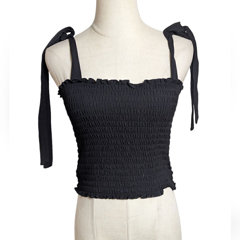 NWT Forever 21 Black Tie Tube Top